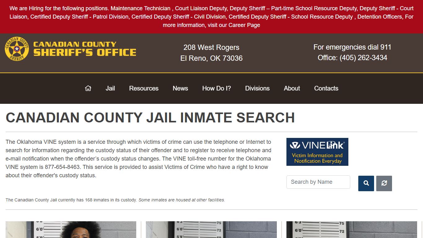 Inmate Search - Canadian County Sheriff's Office